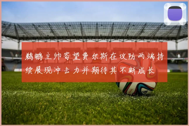鹈鹕主帅寄望费尔斯在攻防两端持续展现冲击力并期待其不断成长